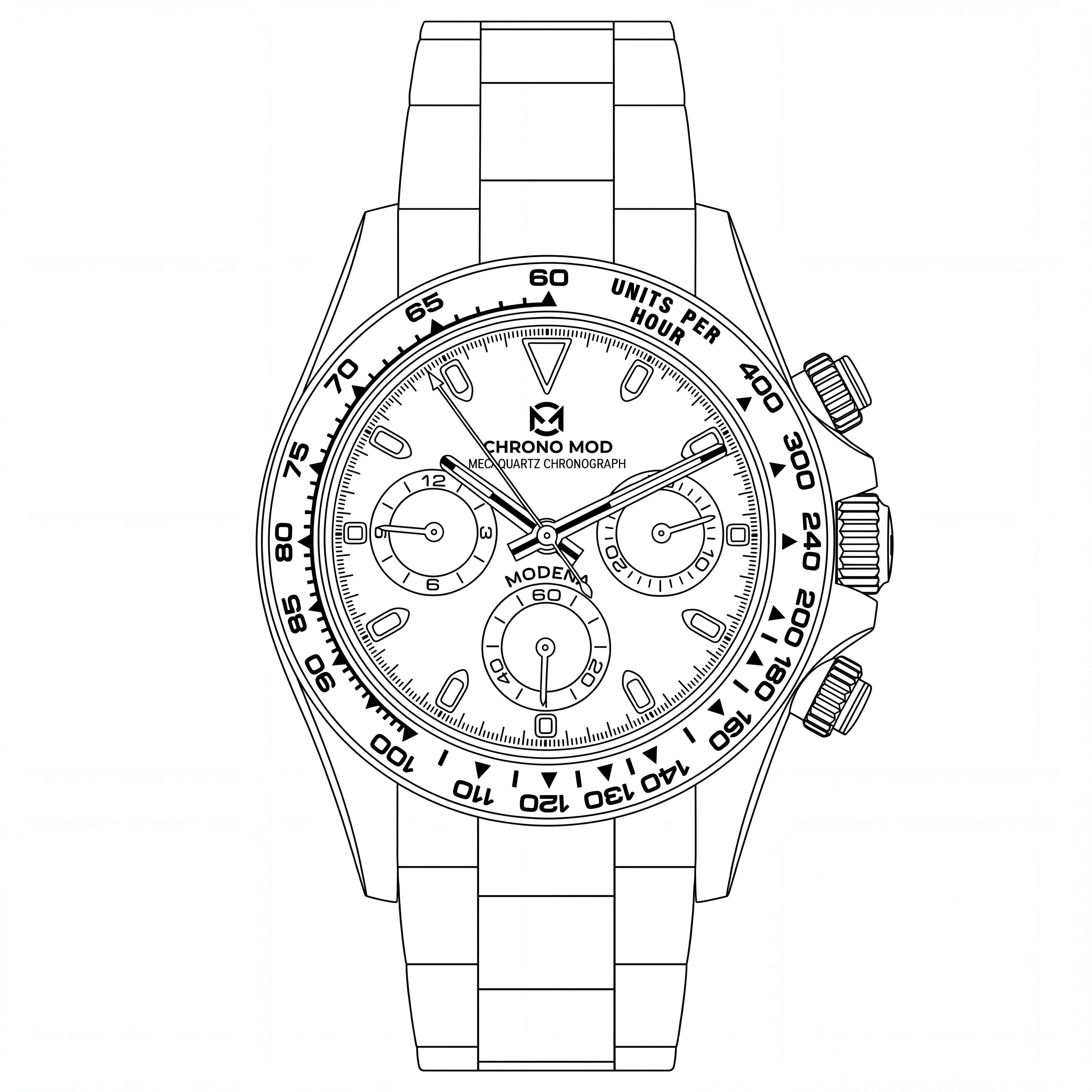 Modena – Schwarzer Panda Chronograph