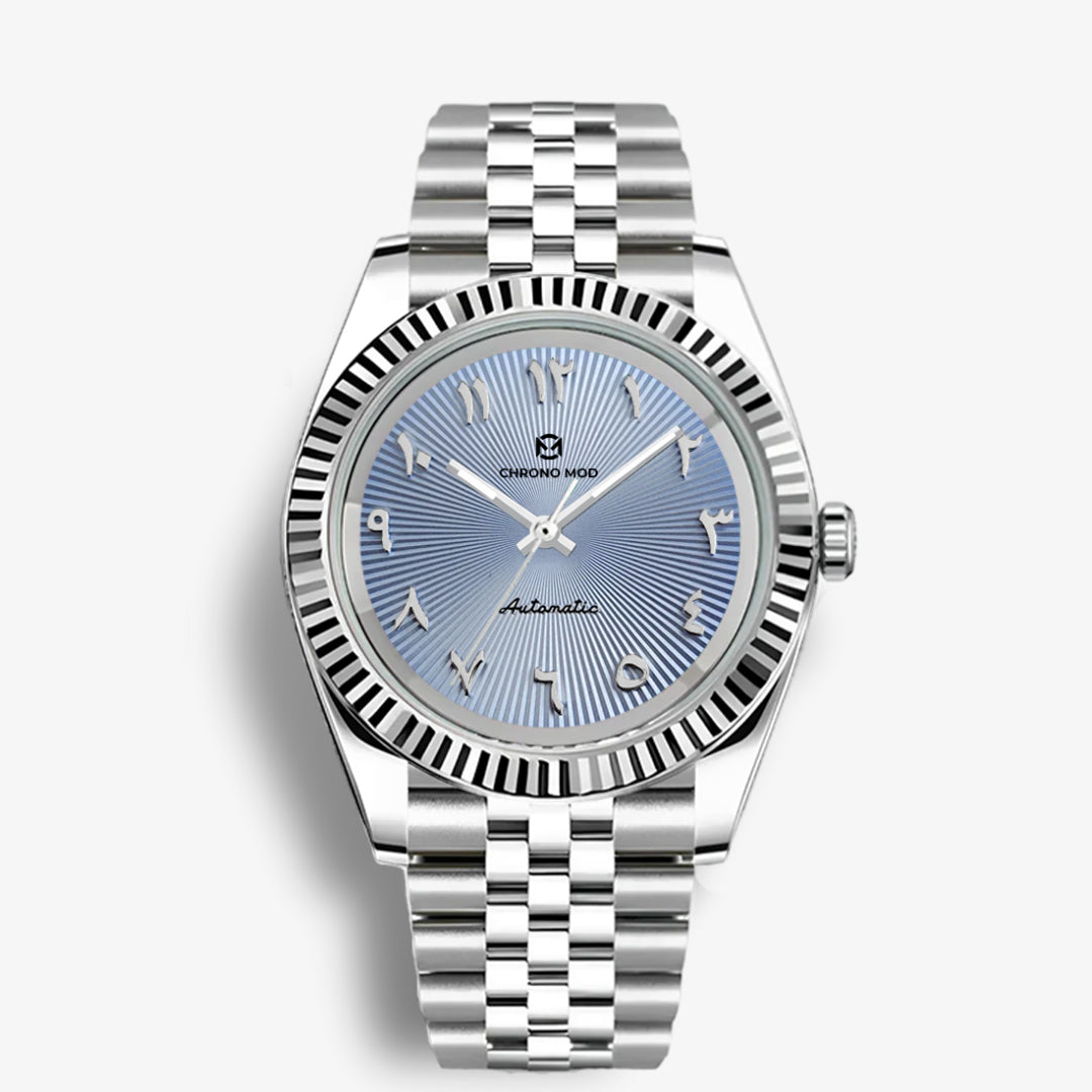 Classic Date – Sky Blue Arabic Dial