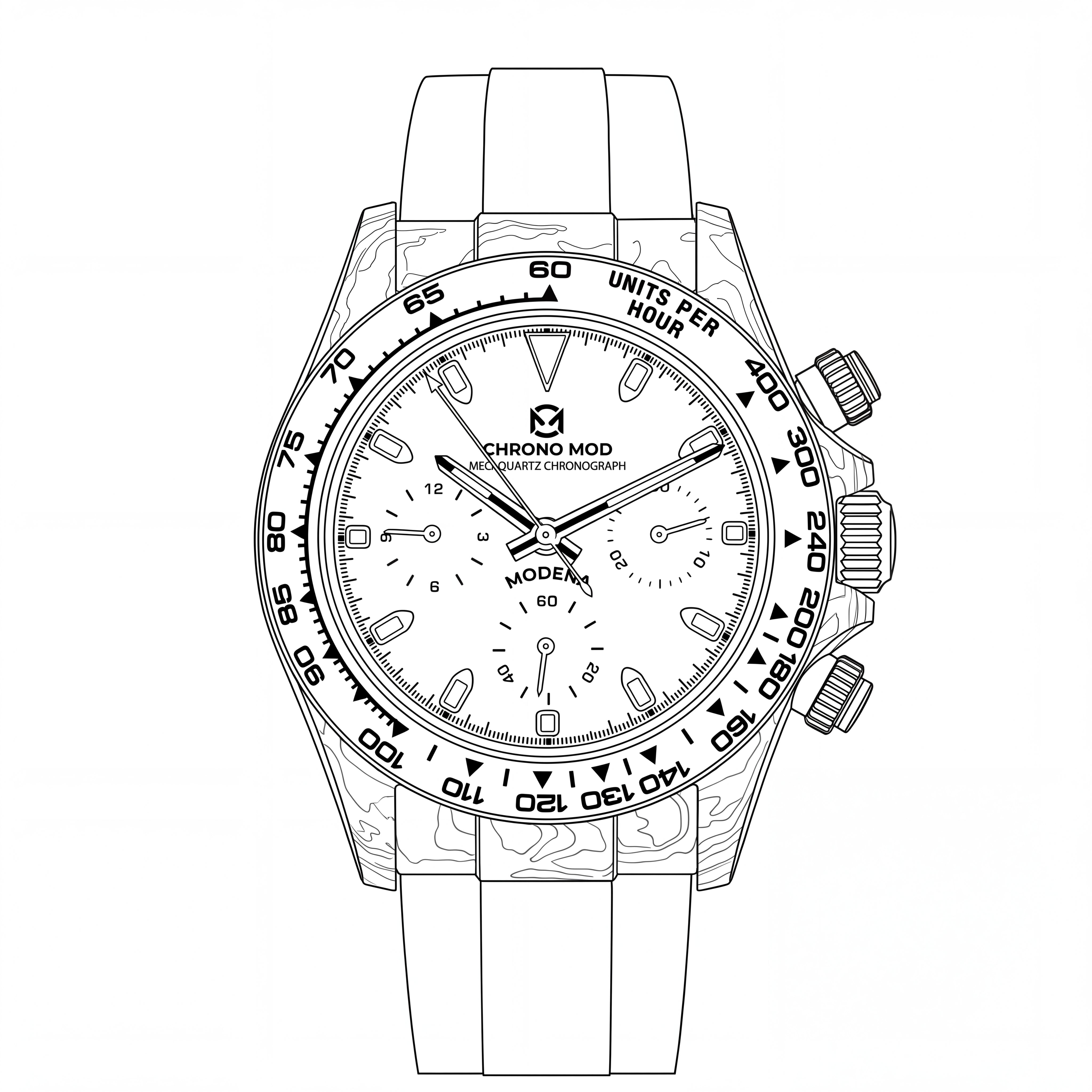 Modena – Cronografo Carbonio Forgiato