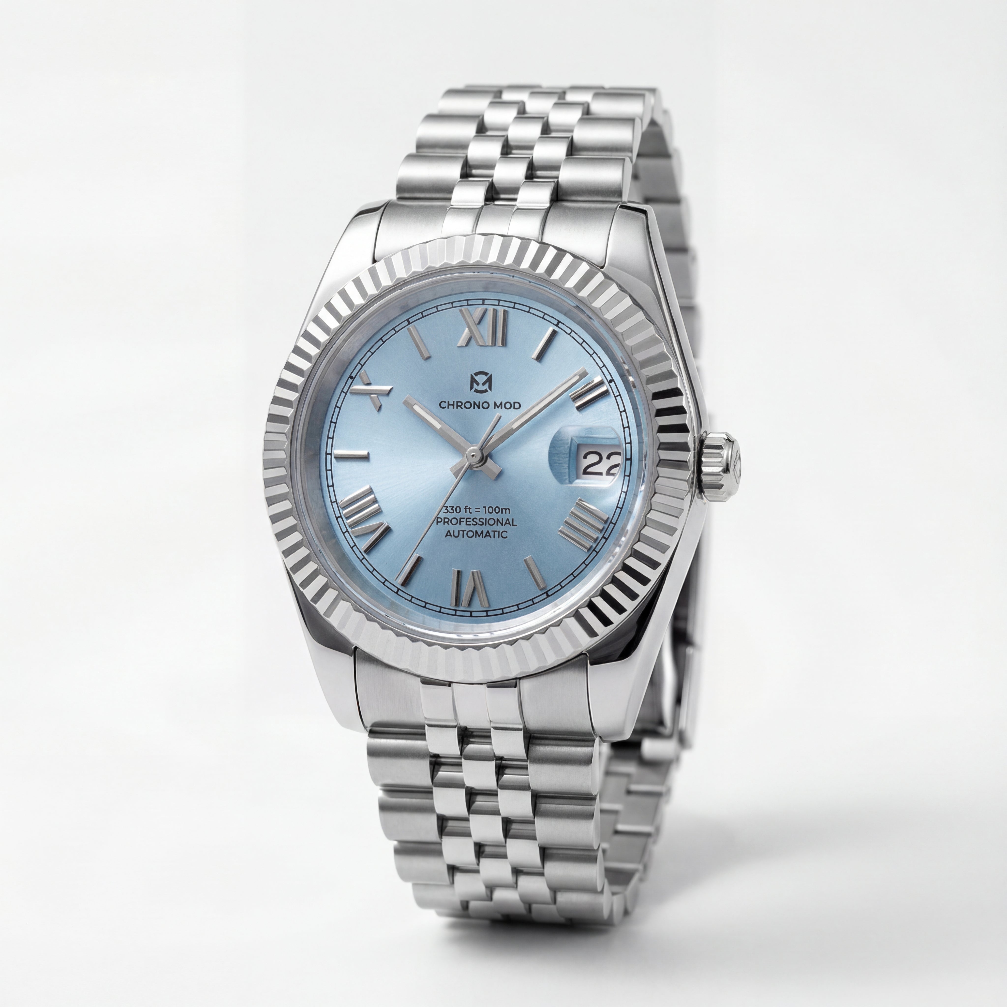 Classic Date – Light Blue Roman Dial