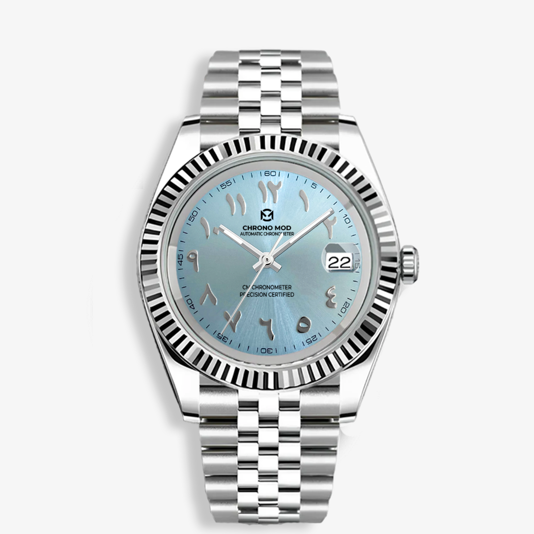 Classic Date – Light Blue Arabic Dial Chronometer Hbqm Watches