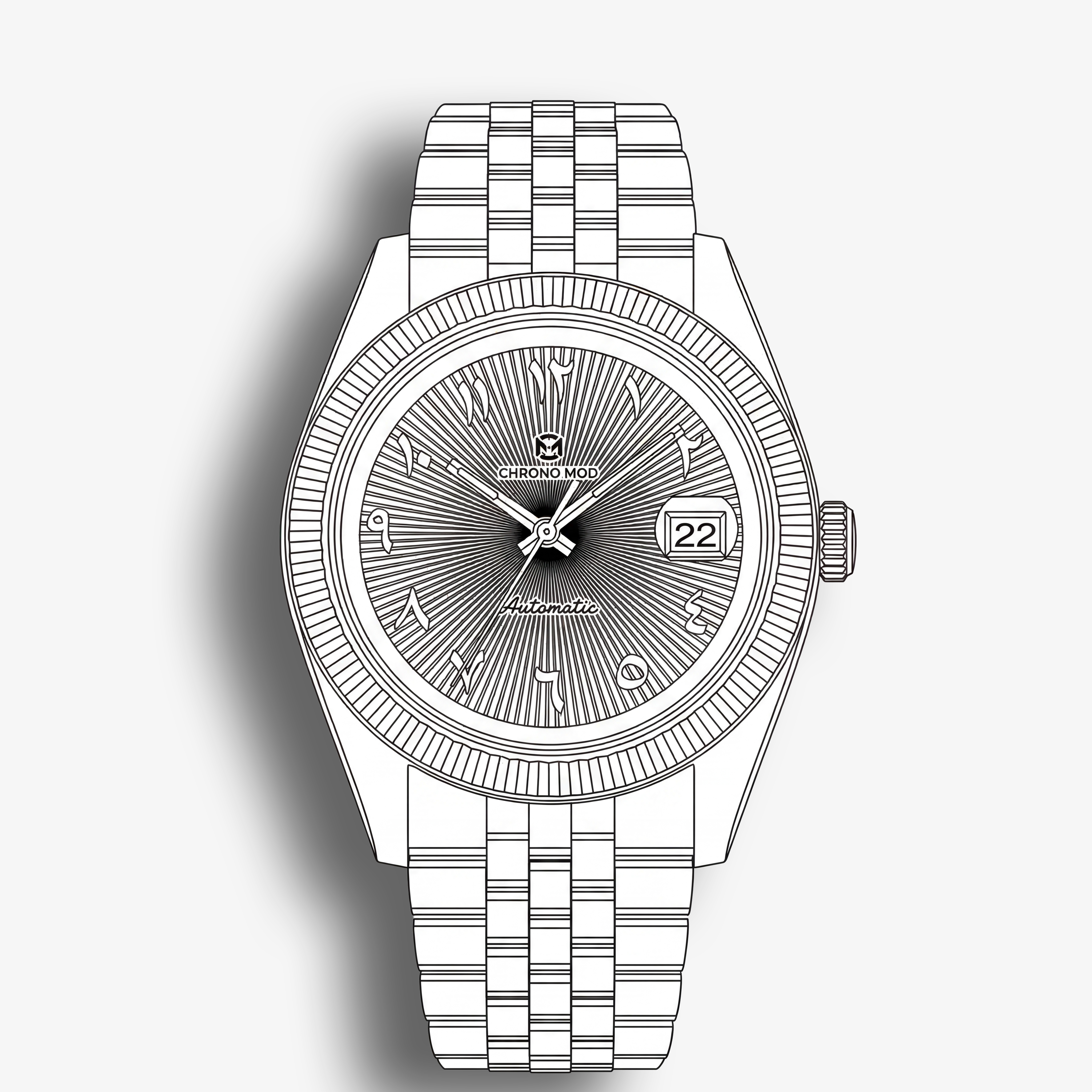 Classic Date – Quadrante Arabo Azzurro Cielo