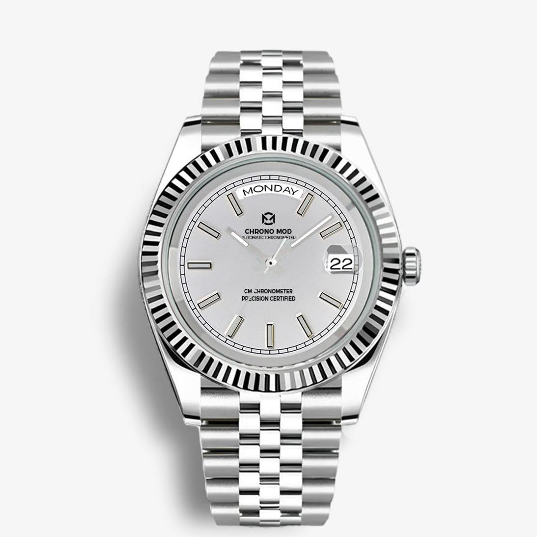 Classic Date – White Day-Date Sunburst