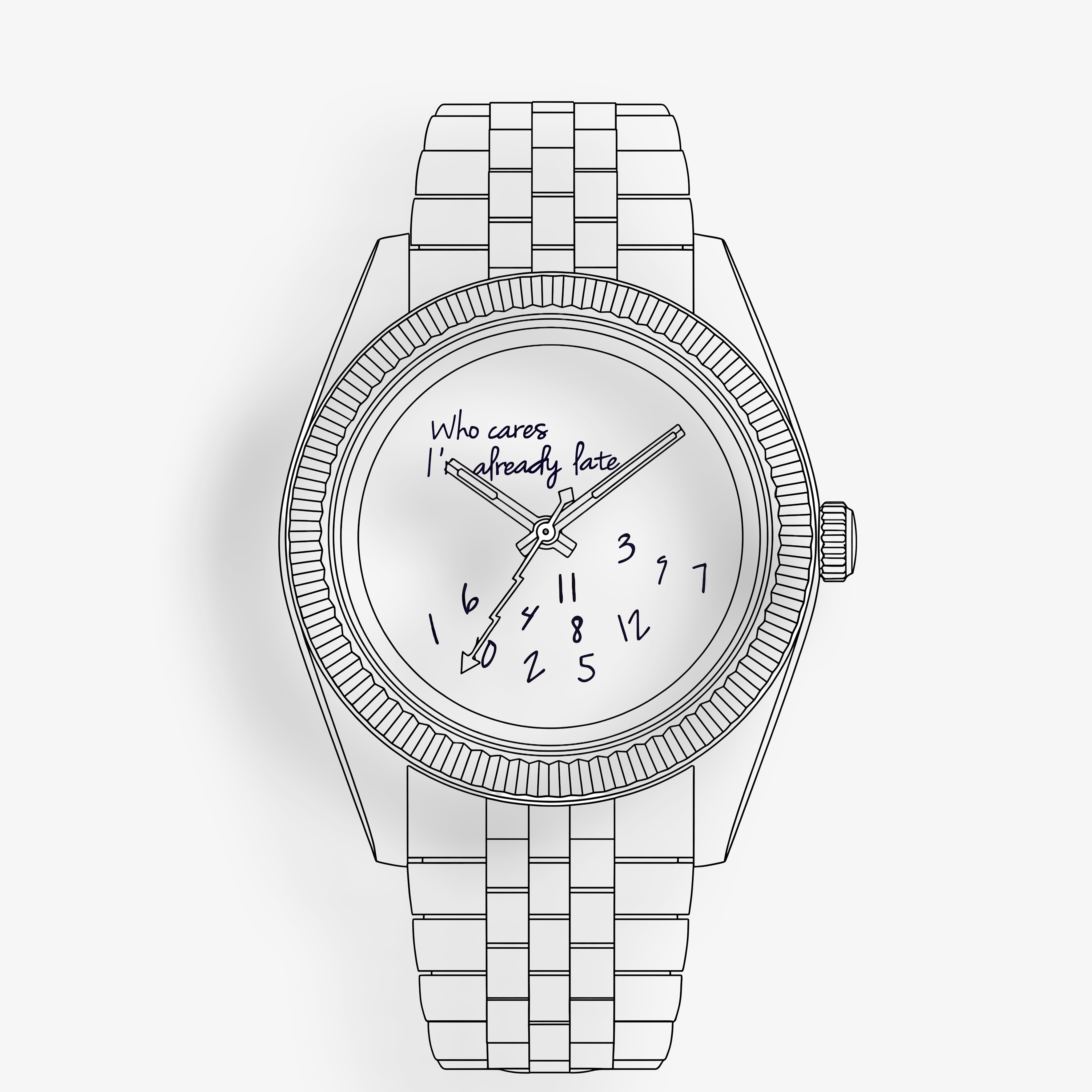 Classic Date – “Who Cares I’m Already Late” Dial