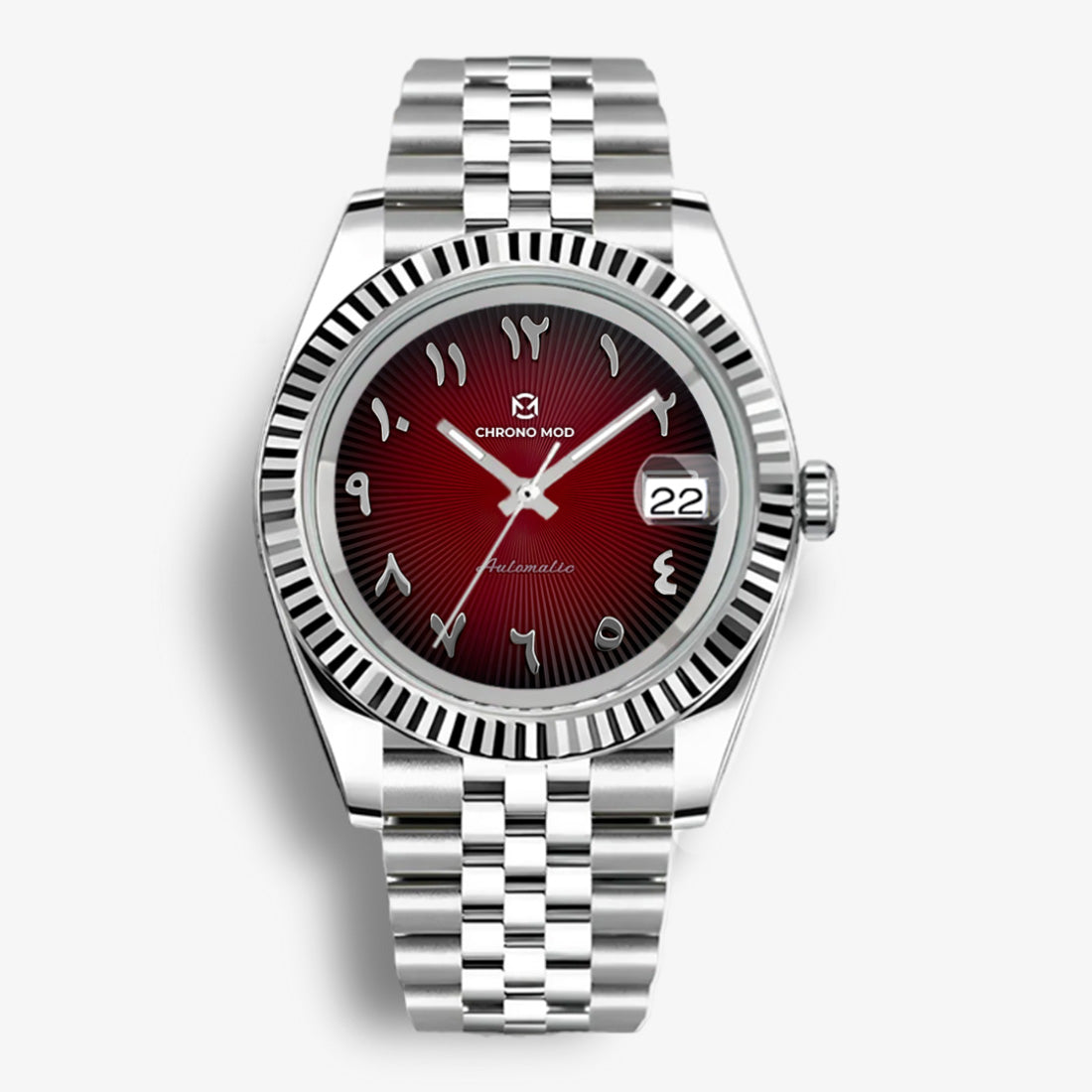 Classic Date – Red Arabic Dial